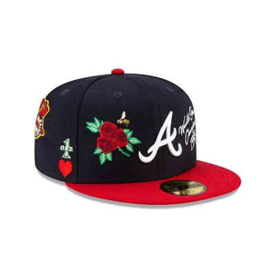 Sapca New Era Atlanta Braves MLB Icon 59FIFTY Fitted - Albastri